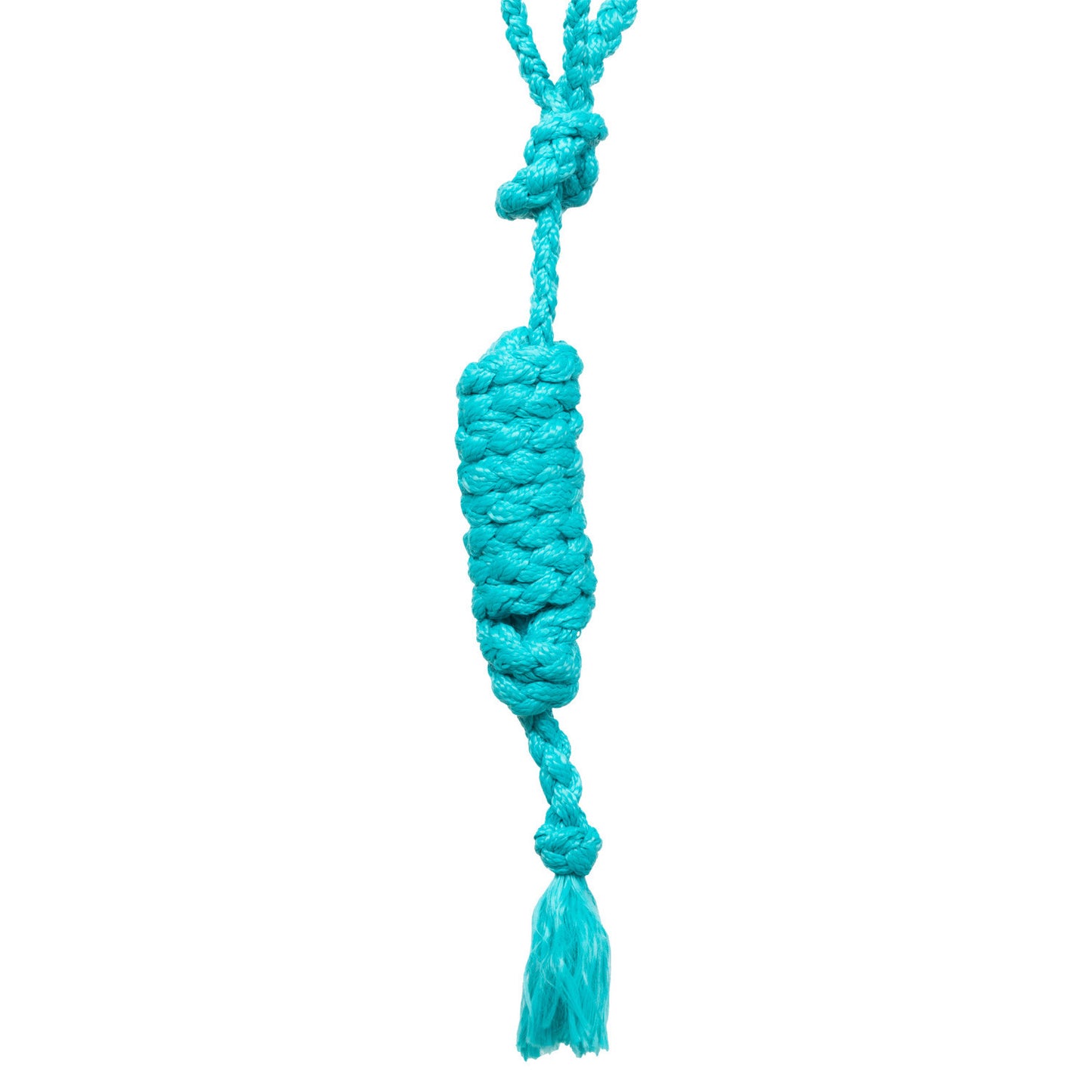 Cabezada de cuerda de mohair con diseño de diamante Pool's - Turquoise/Black