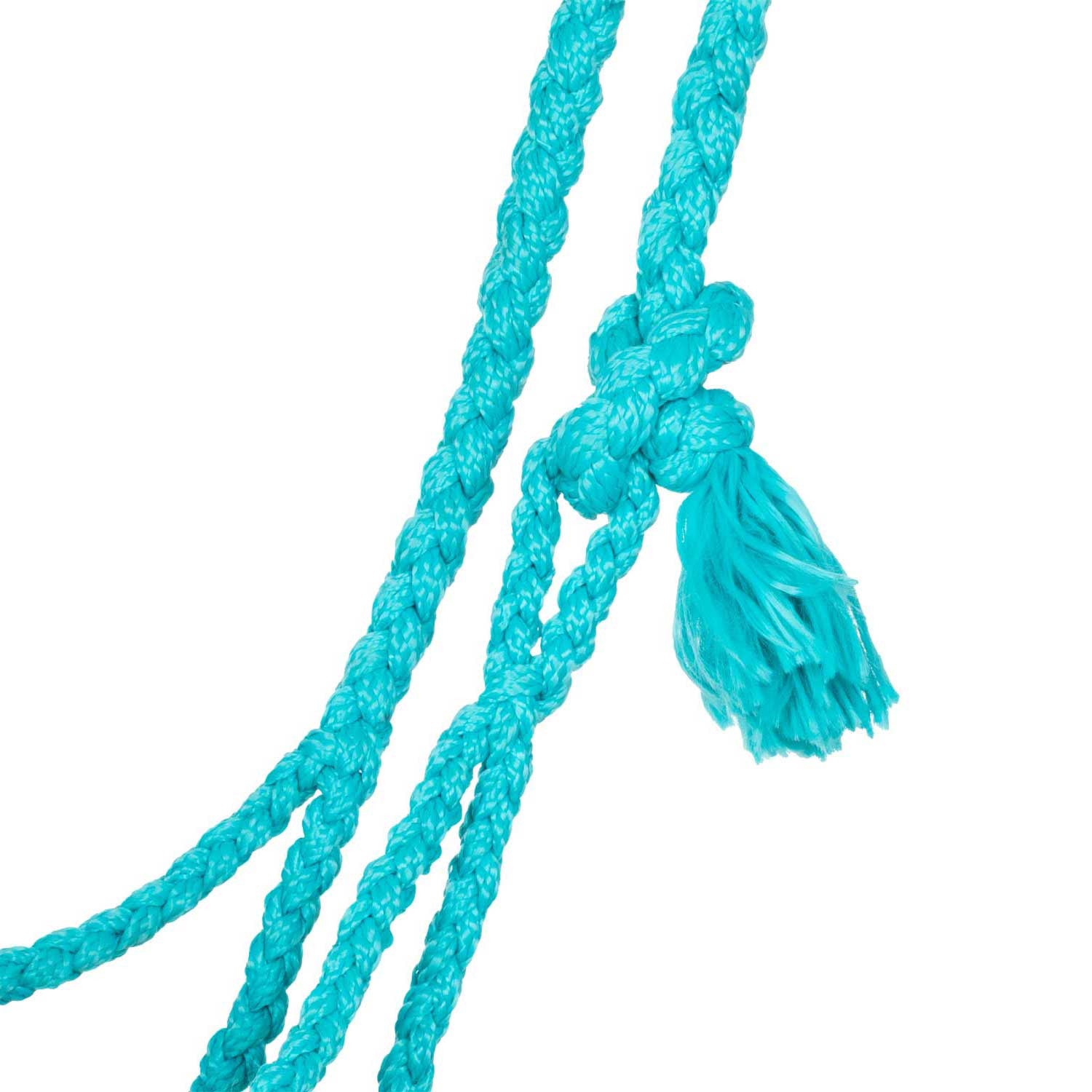 Cabezada de cuerda de mohair con diseño de diamante Pool's - Turquoise/Brown
