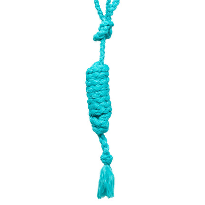 Cabezada de cuerda de mohair con diseño de diamante Pool's - Turquoise/Brown