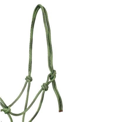 Cabezada de cuerda anudada ajustable Pool's - Lime/Black