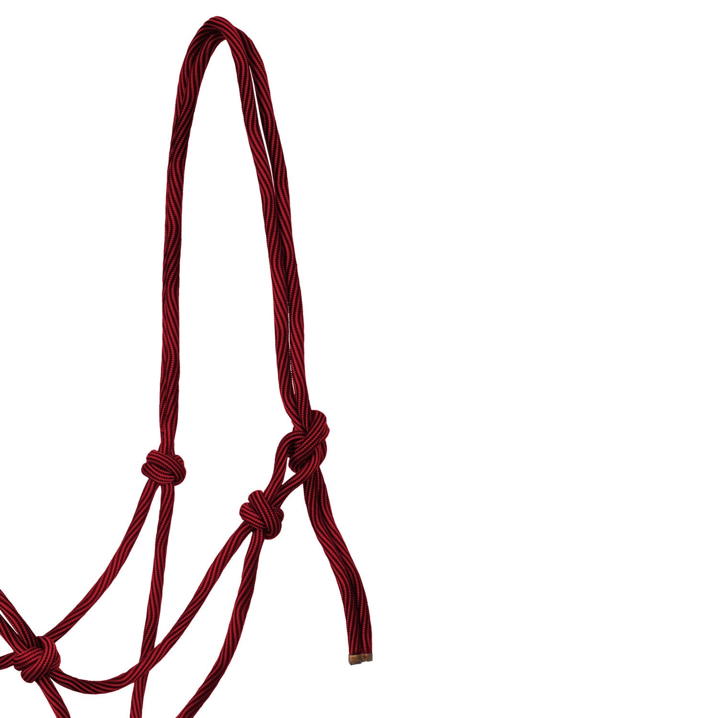 Cabezada de cuerda anudada ajustable Pool's - Red/Black