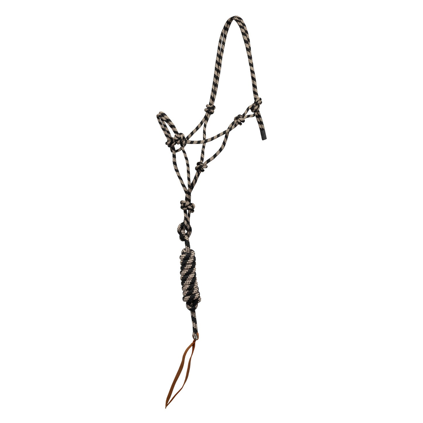 Cabezada de cuerda anudada con correa Pool's - Beige/Black