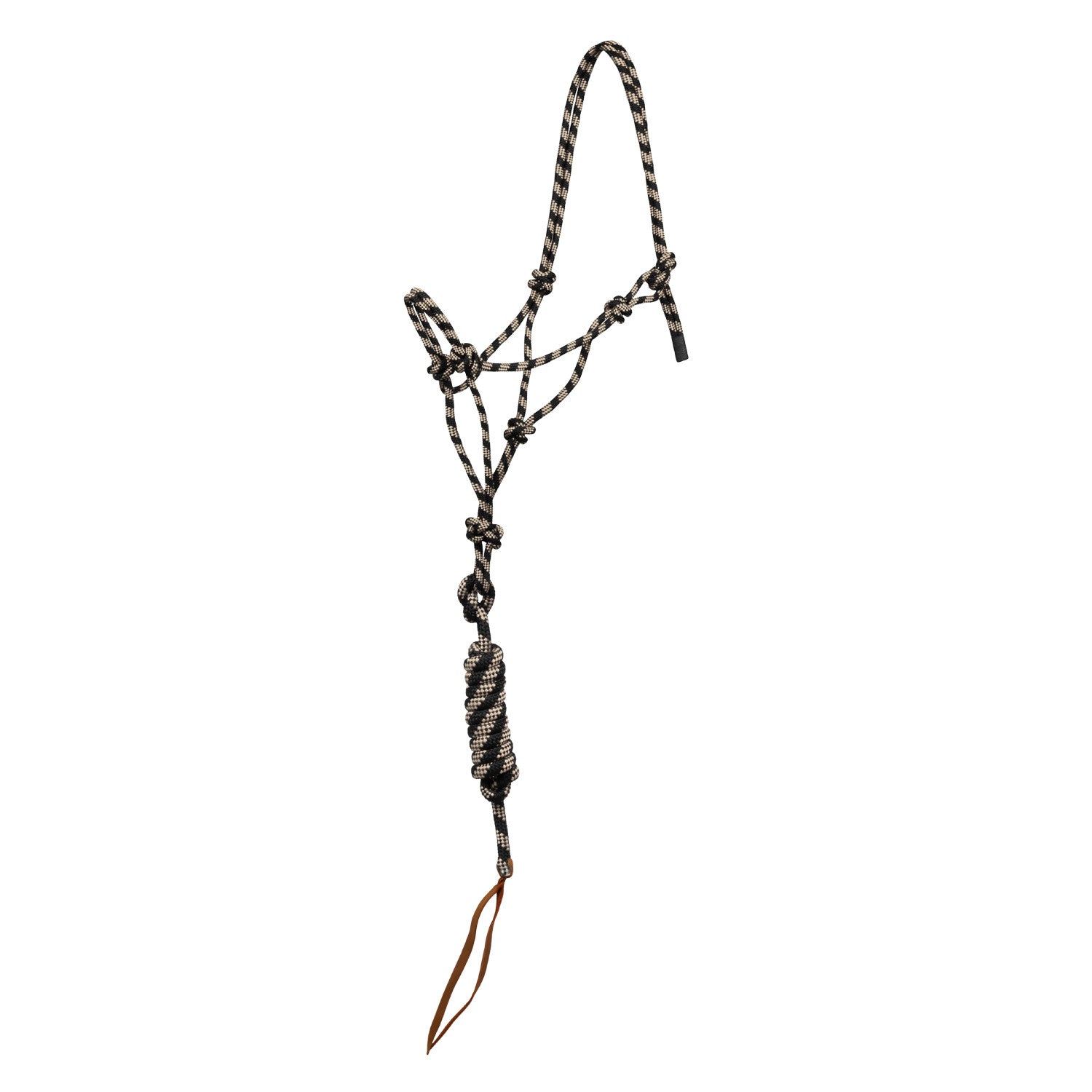Cabezada de cuerda anudada con correa Pool's - Beige/Black