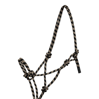 Cabezada de cuerda anudada con correa Pool's - Beige/Black