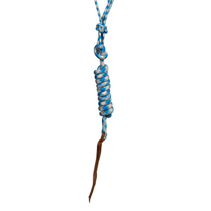 Cabezada de cuerda anudada con correa Pool's - White/Light Blue