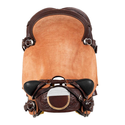 Silla wade western arizona con cinchuelo trasero Pool's - Dark Brown/Natural