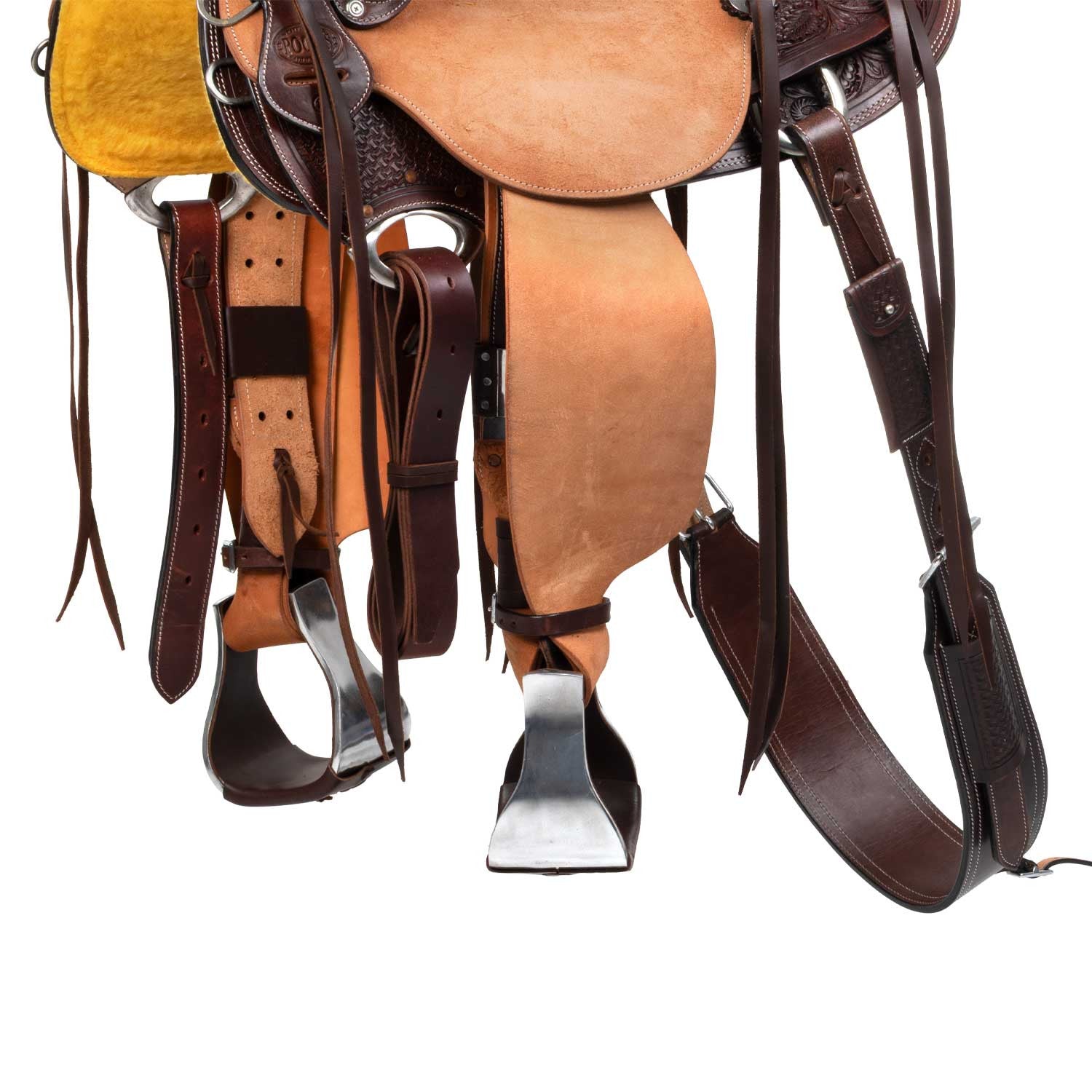 Silla wade western arizona con cinchuelo trasero Pool's - Dark Brown/Natural