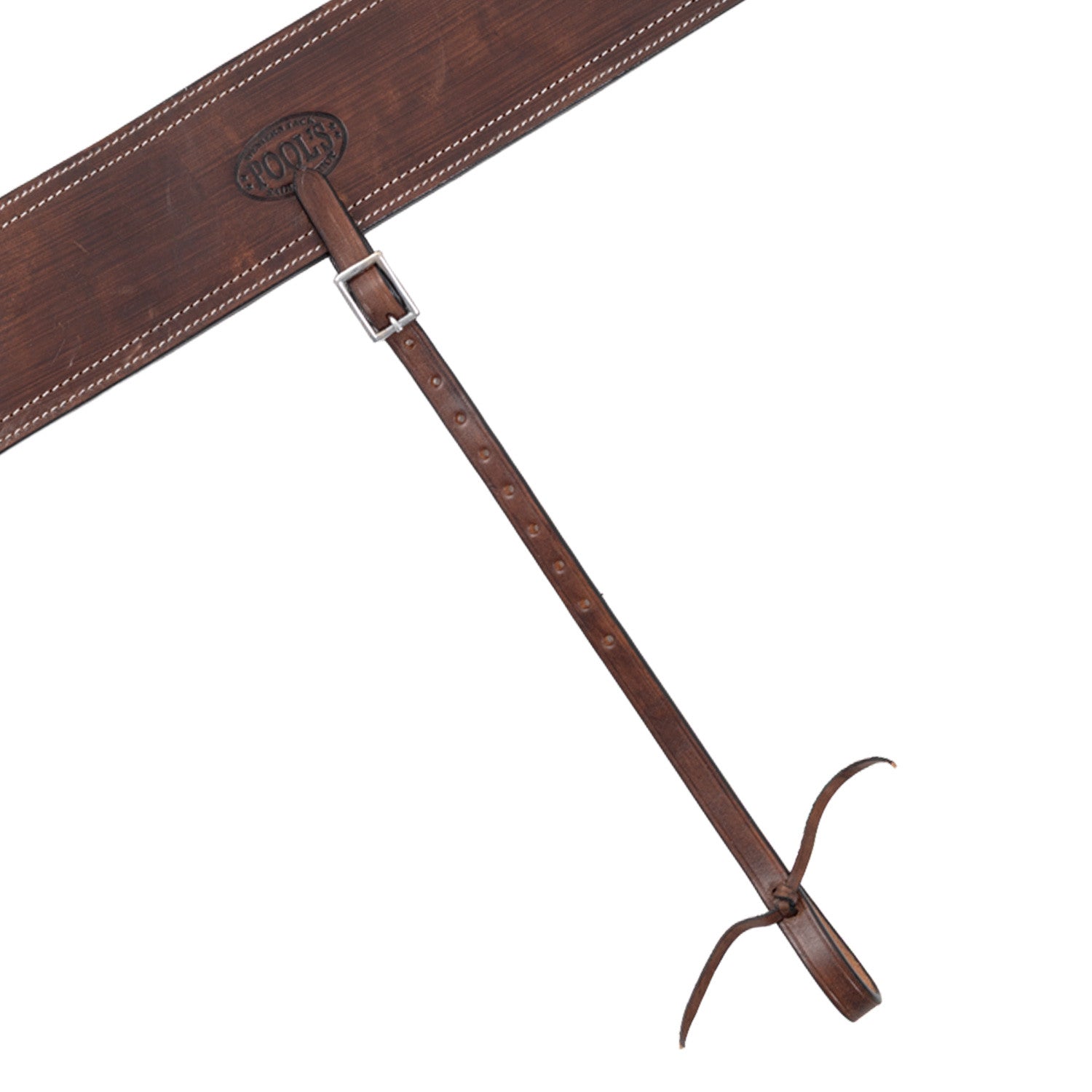 Silla wade western cheyenne con cincha trasera y protector de cuchillo Pool's - Marrón oscuro