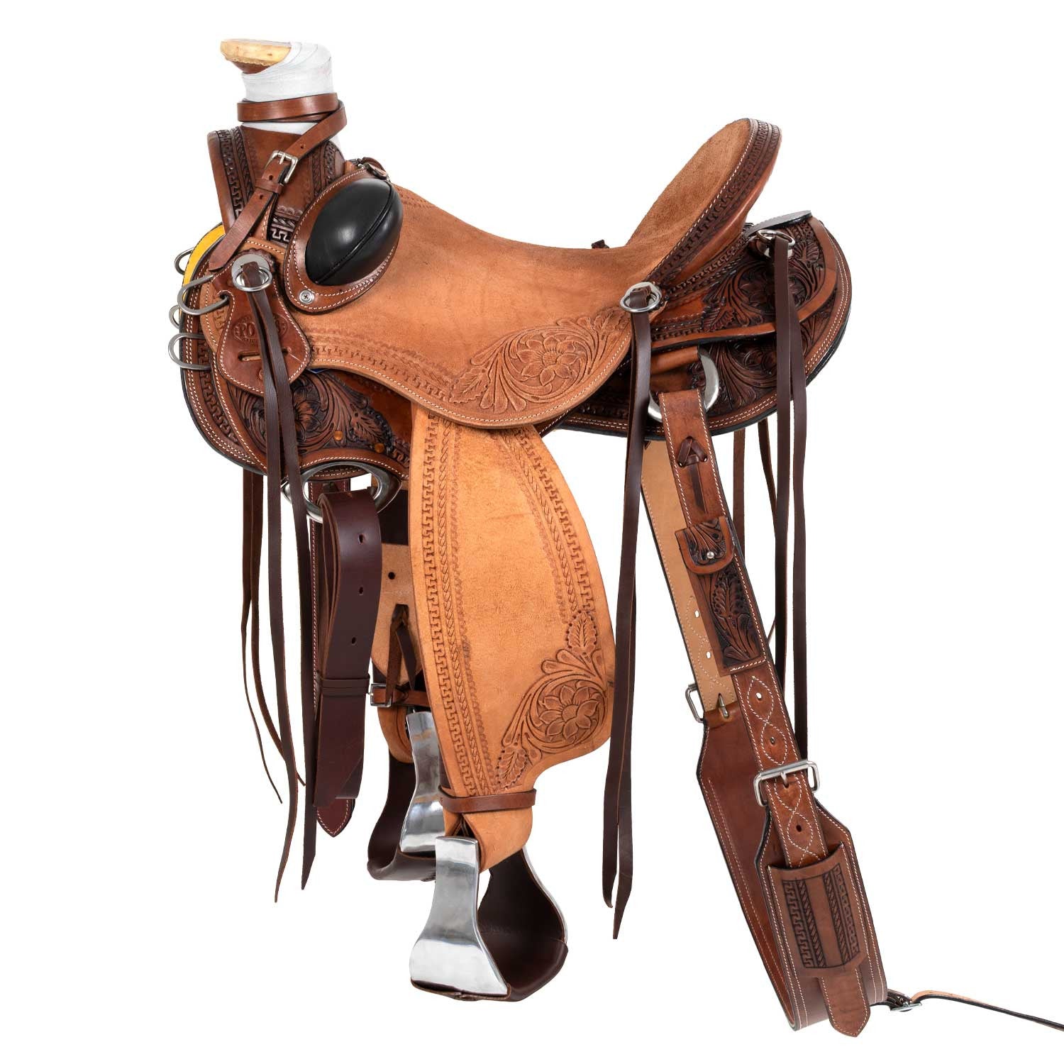 Silla wade western apache con cinchuelo trasero Pool's - Chestnut/Natural