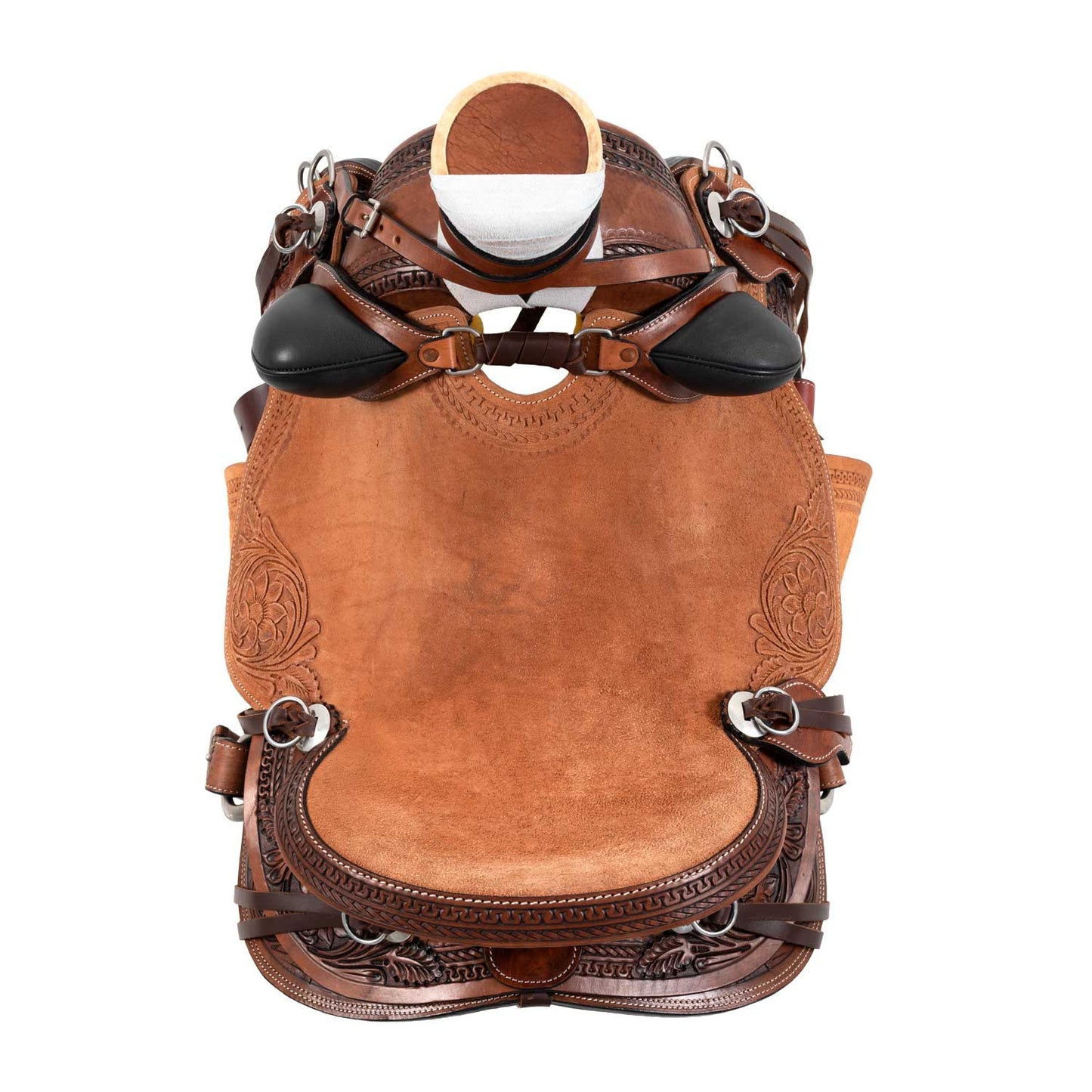 Silla wade western apache con cinchuelo trasero Pool's - Chestnut/Natural