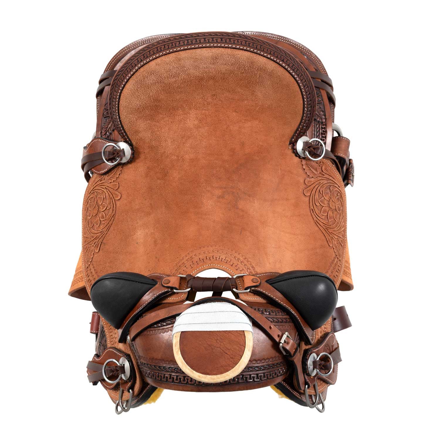 Silla wade western apache con cinchuelo trasero Pool's - Chestnut/Natural