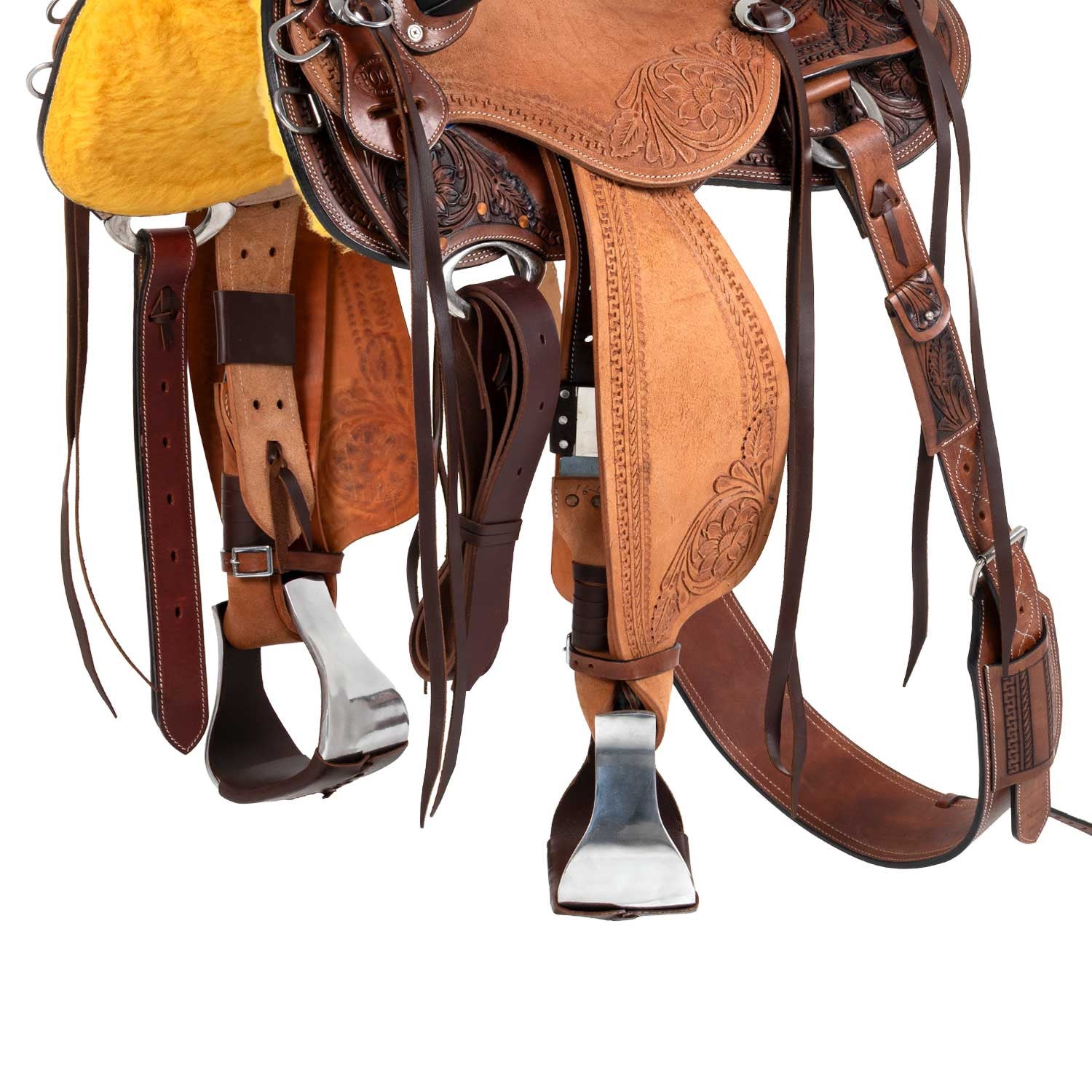 Silla wade western apache con cinchuelo trasero Pool's - Chestnut/Natural
