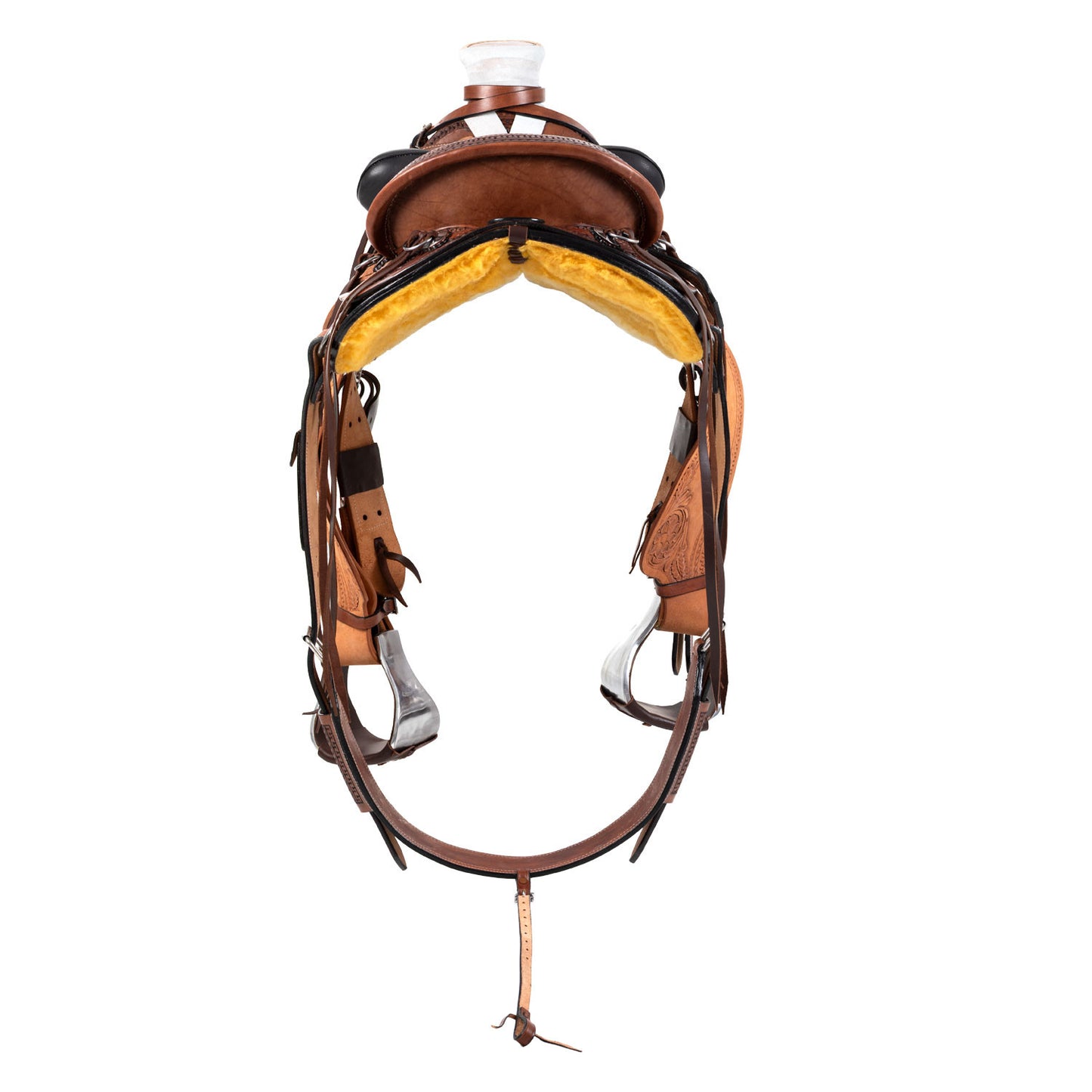 Silla wade western apache con cinchuelo trasero Pool's - Chestnut/Natural