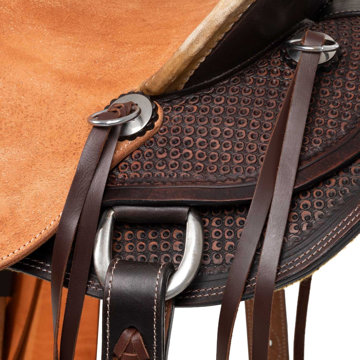 Silla Wade western dusty con cinchuelo trasero Pool's - Dark Brown/Natural