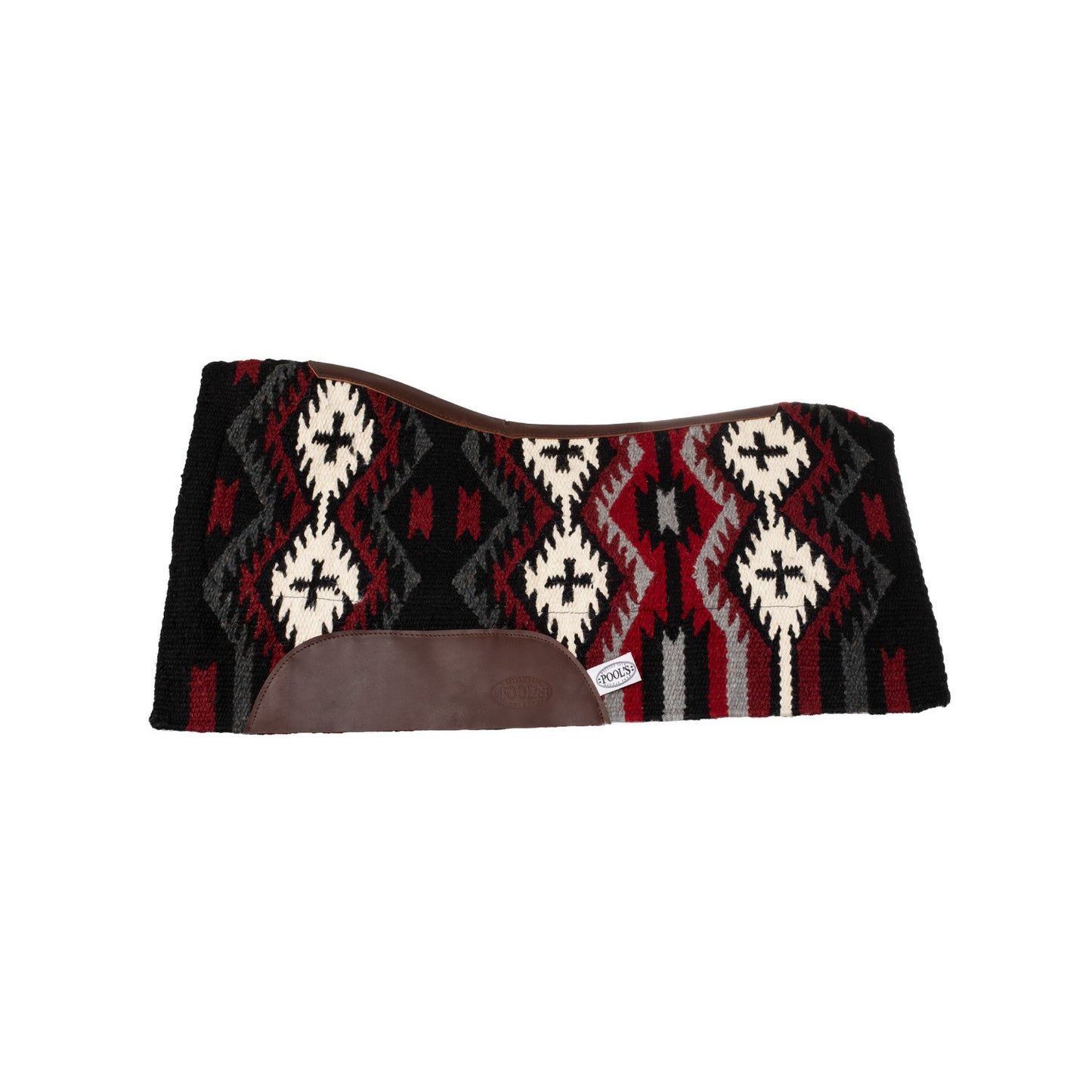 Mantilla New Zealand wool felt padding 34x36 Pool's - Black/Grey/Red