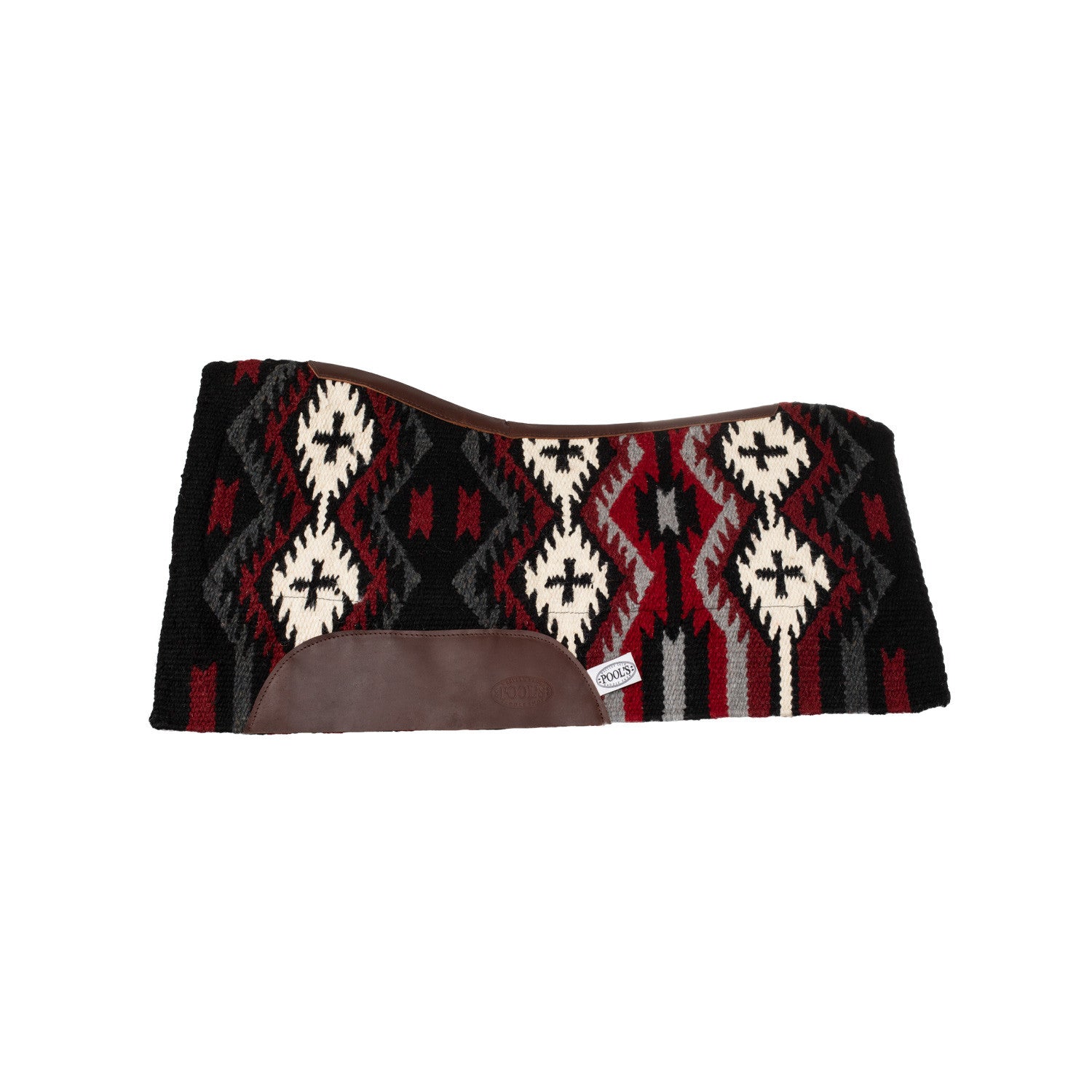 Mantilla New Zealand wool felt padding 34x36 Pool's - Black/Grey/Red