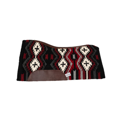 Mantilla New Zealand wool felt padding 34x36 Pool's - Black/Grey/Red