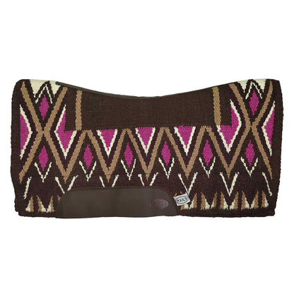 Mantilla New Zealand wool felt padding 34x36 Pool's - Brown/Pink