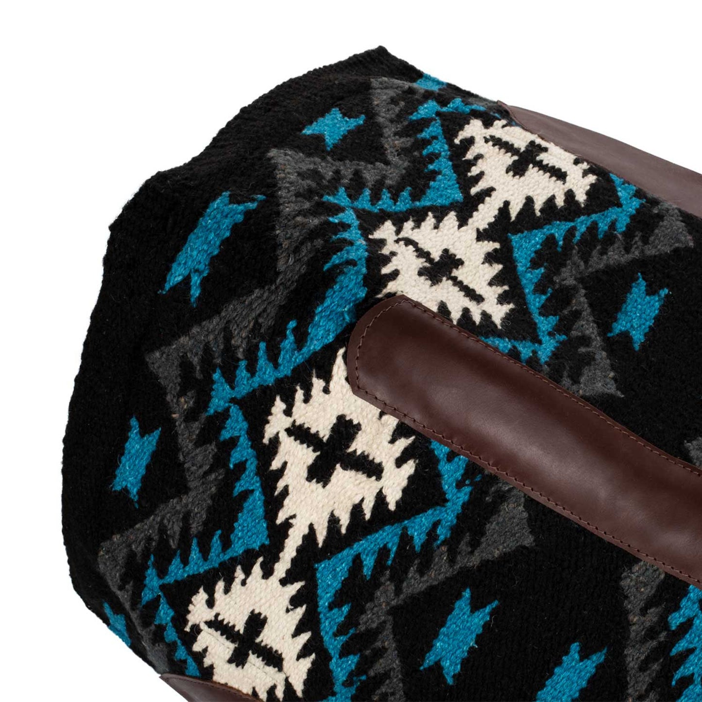 Mantilla New Zealand wool felt padding 34x36 Pool's - Royal Blue/Black/Turquase