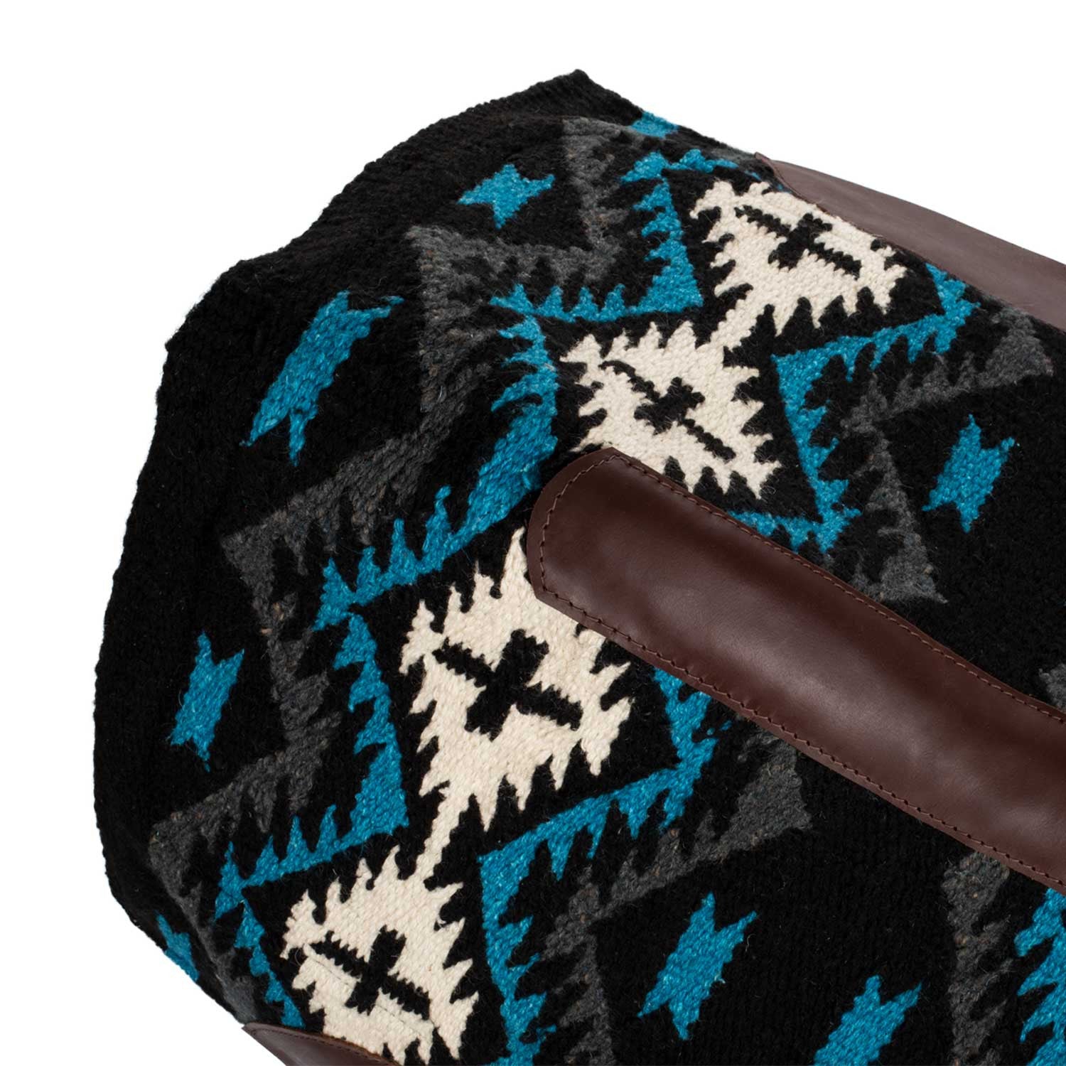 Mantilla New Zealand wool felt padding 34x36 Pool's - Royal Blue/Black/Turquase