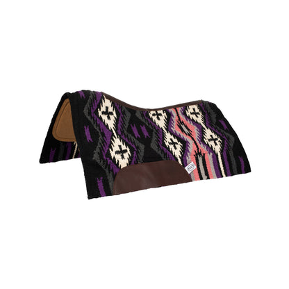 Mantilla New Zealand wool felt padding 34x36 Pool's - Violet/Black/Pink