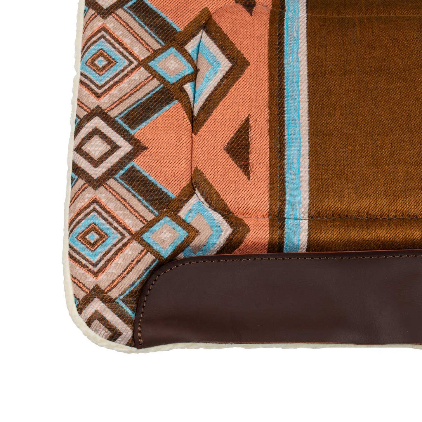 Silla western con relleno de lana sintética Pool's - Brown/Orange