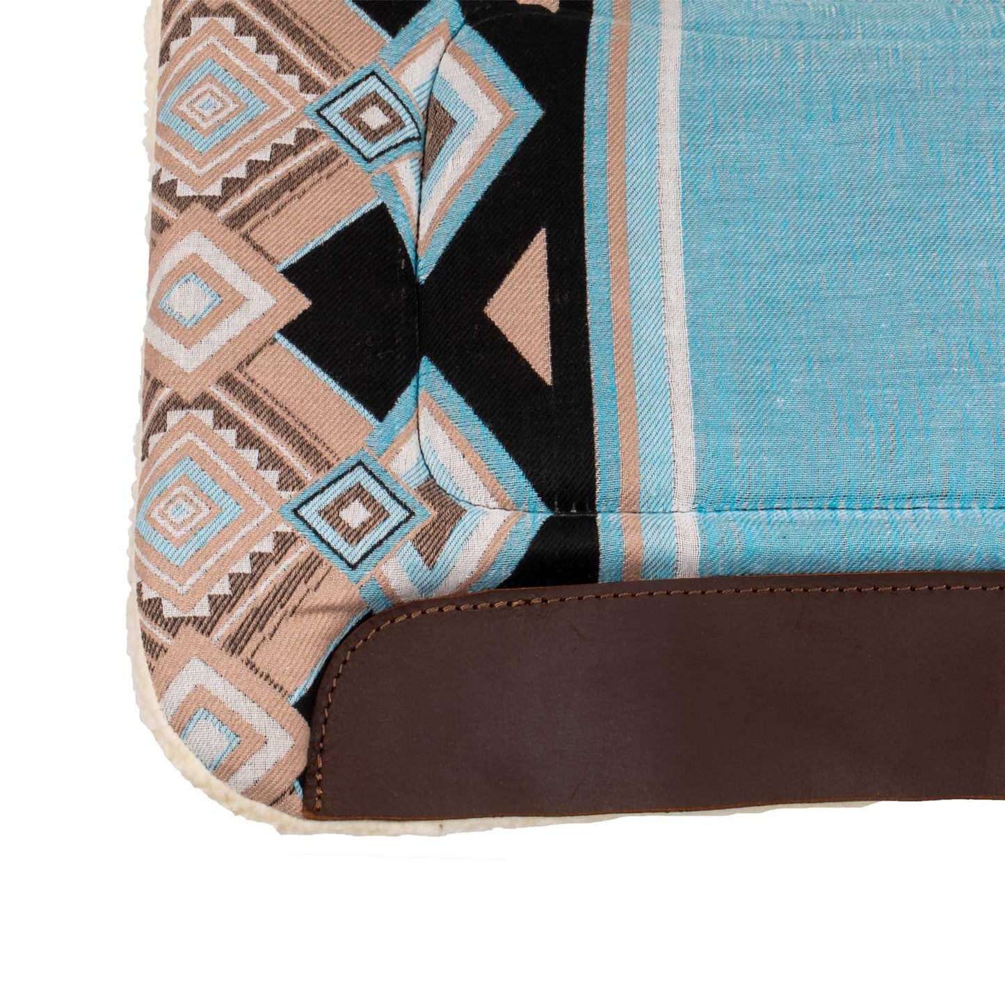 Silla western con relleno de lana sintética Pool's - Light Blue/Black