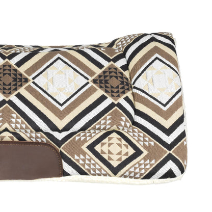 Manta Dakota western con relleno de lana ecológica Pool's - Grey/Brown/Gold