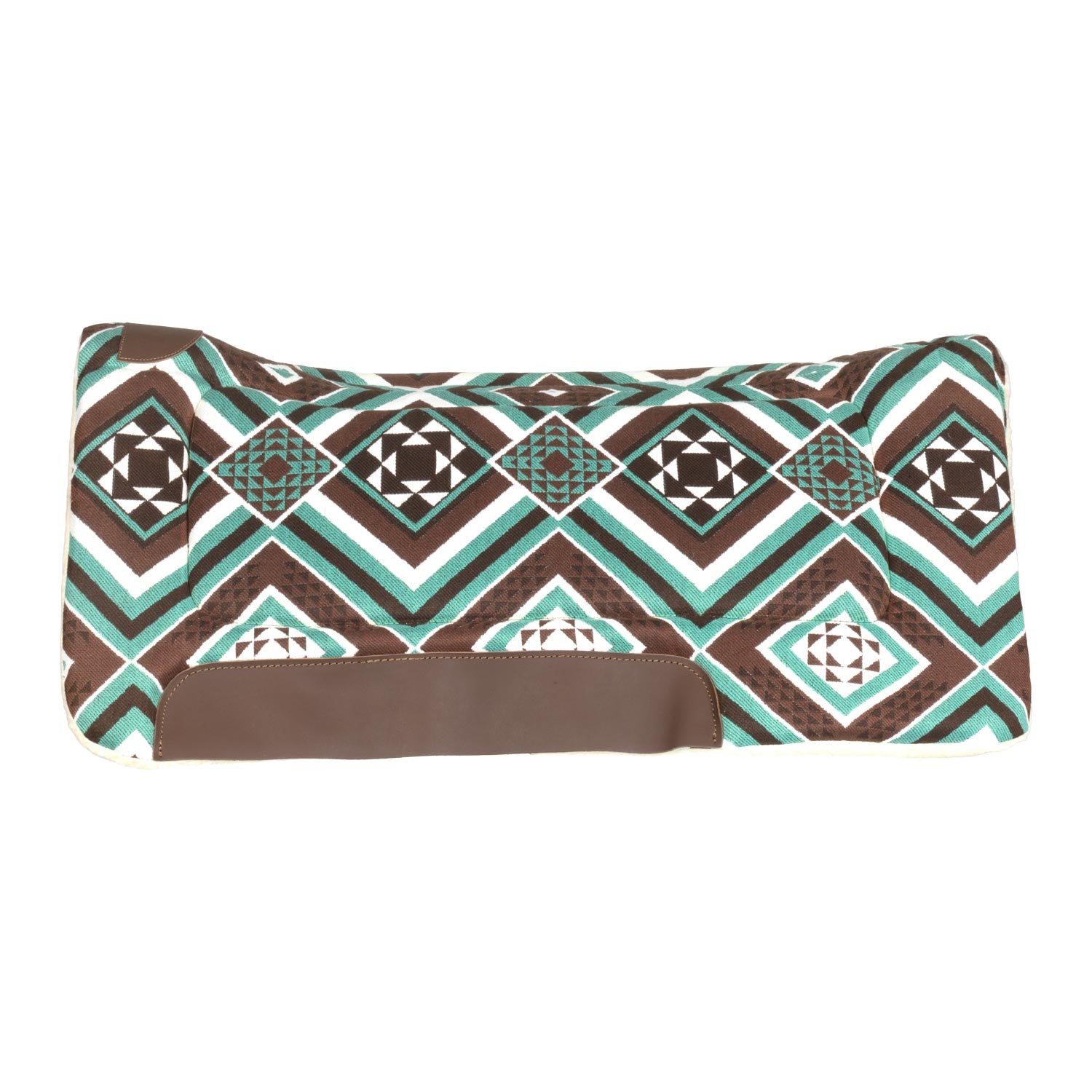 Manta Dakota western con relleno de lana ecológica Pool's - Green/Brown/Dark Brown