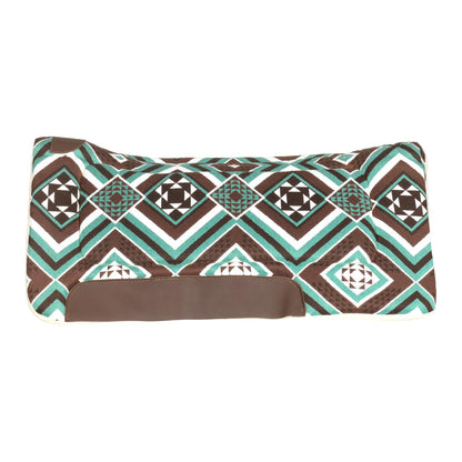 Manta Dakota western con relleno de lana ecológica Pool's - Green/Brown/Dark Brown