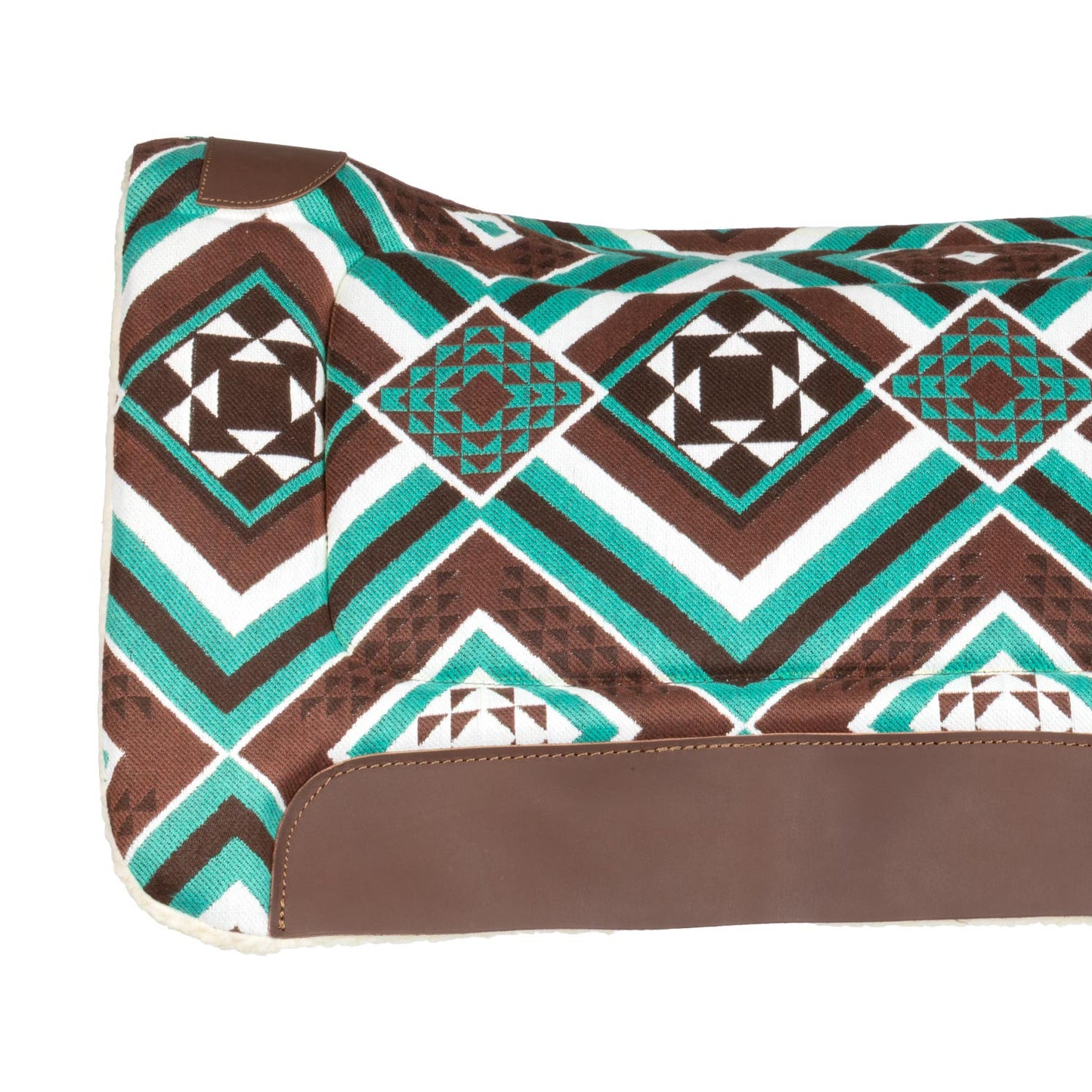 Manta Dakota western con relleno de lana ecológica Pool's - Green/Brown/Dark Brown