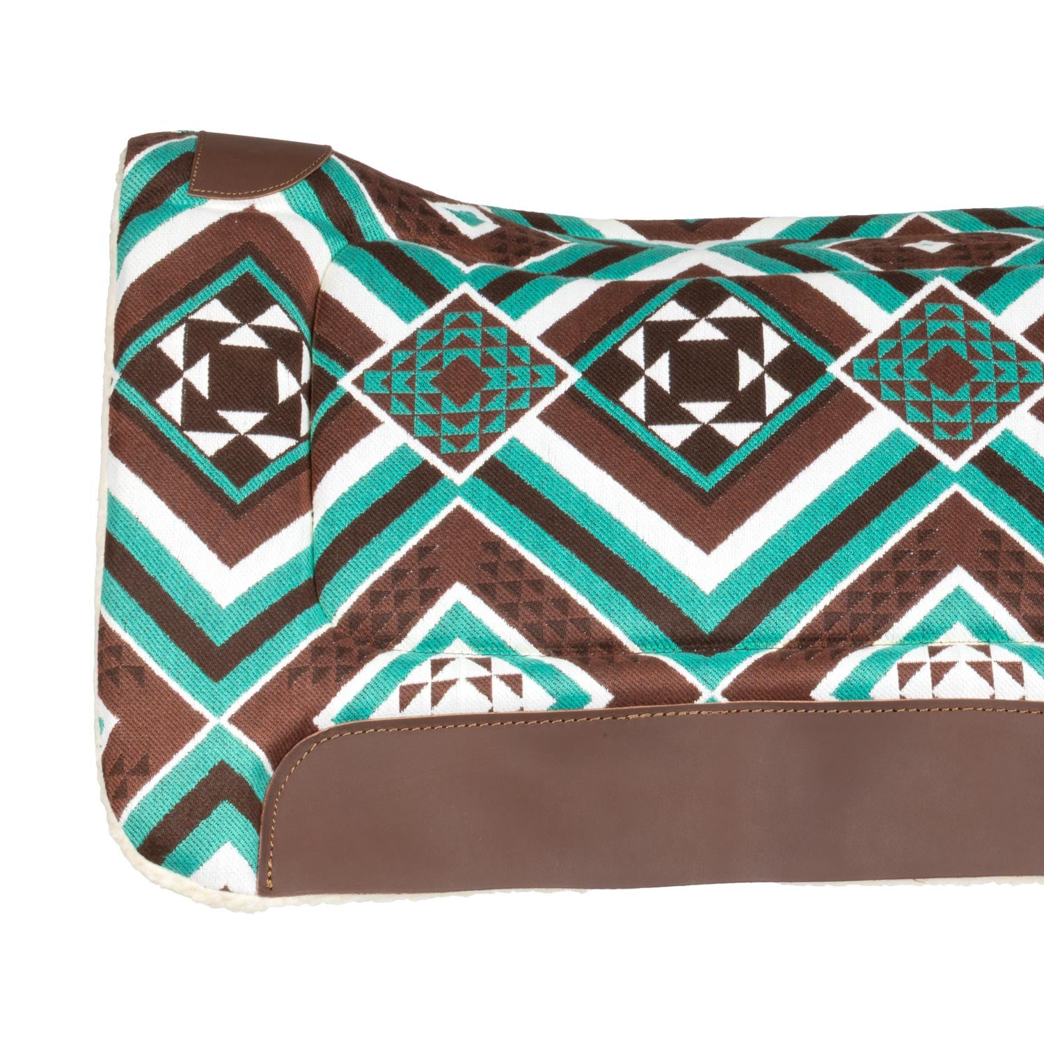 Manta Dakota western con relleno de lana ecológica Pool's - Green/Brown/Dark Brown