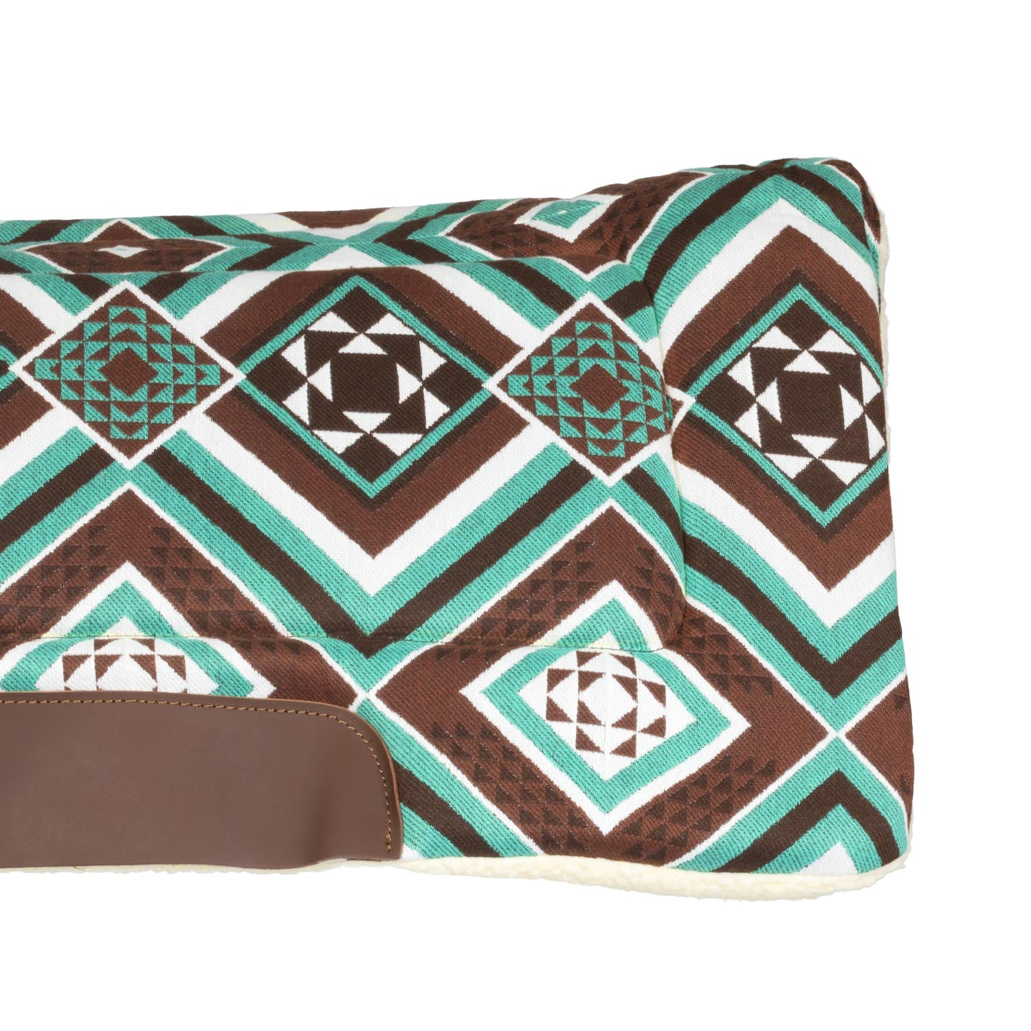 Manta Dakota western con relleno de lana ecológica Pool's - Green/Brown/Dark Brown