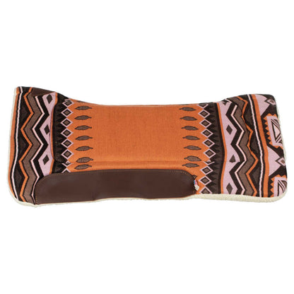 Manta western con insertos de cuero y relleno de lana sintética Pool's - Orange/Brown