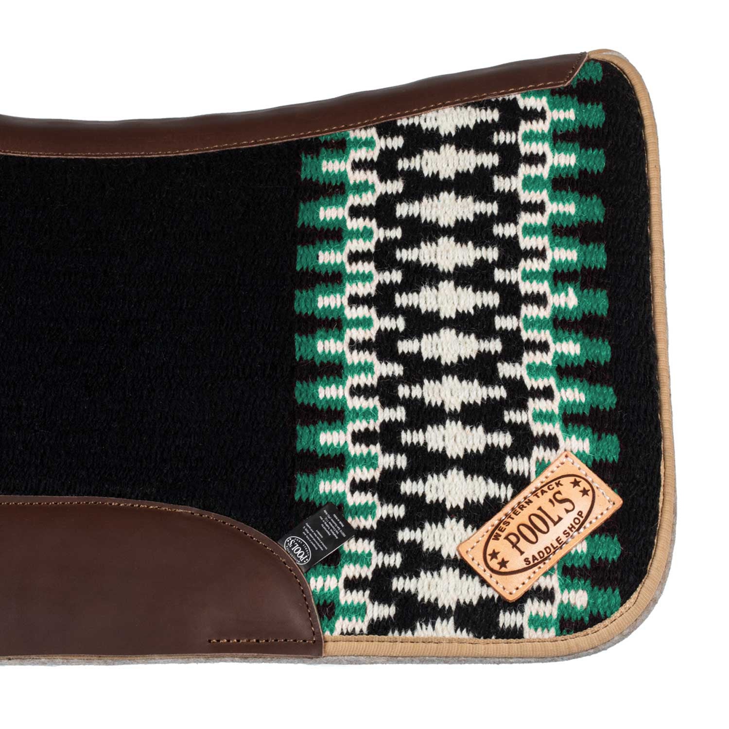 Mantilla western Pool's - Black/White/Green