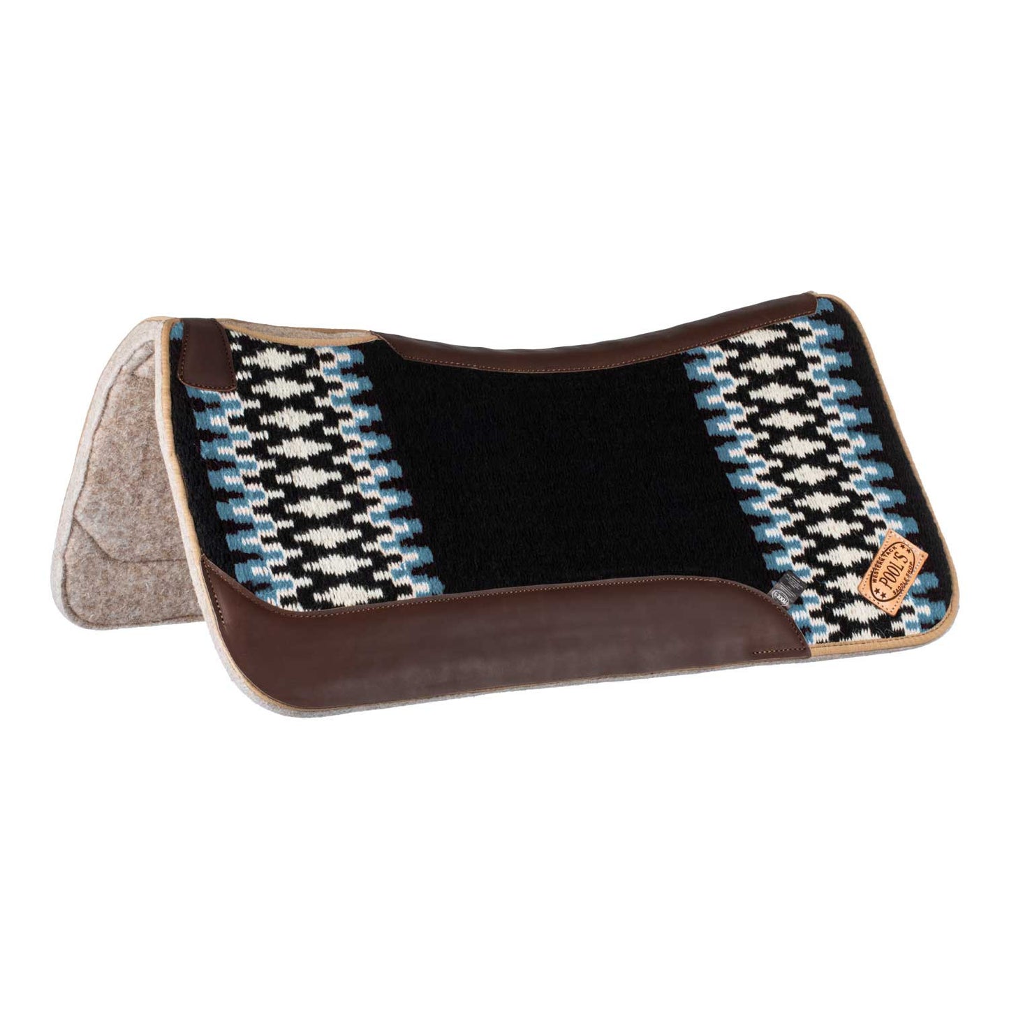 Mantilla western Pool's - Black/White/Light Blue