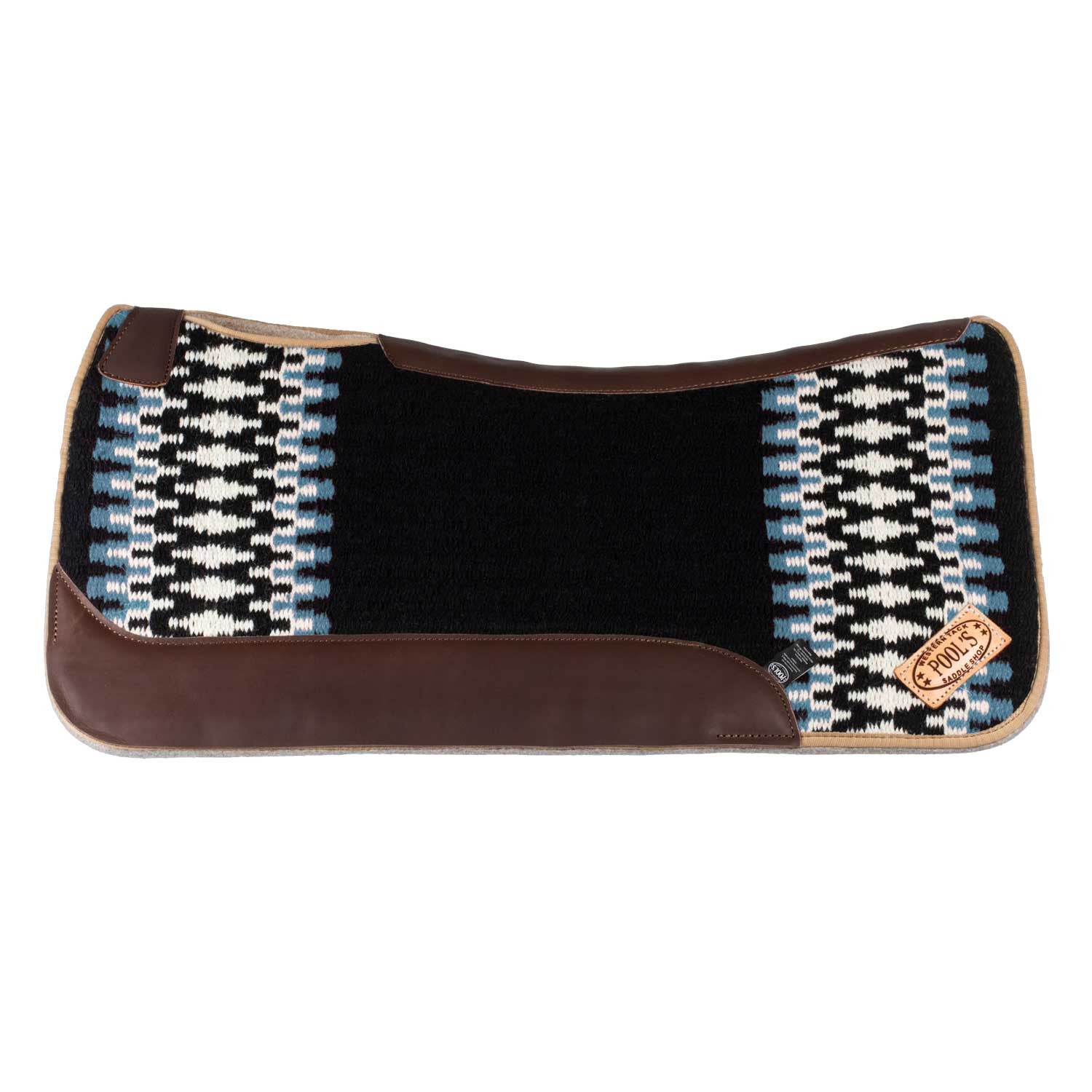 Mantilla western Pool's - Black/White/Light Blue