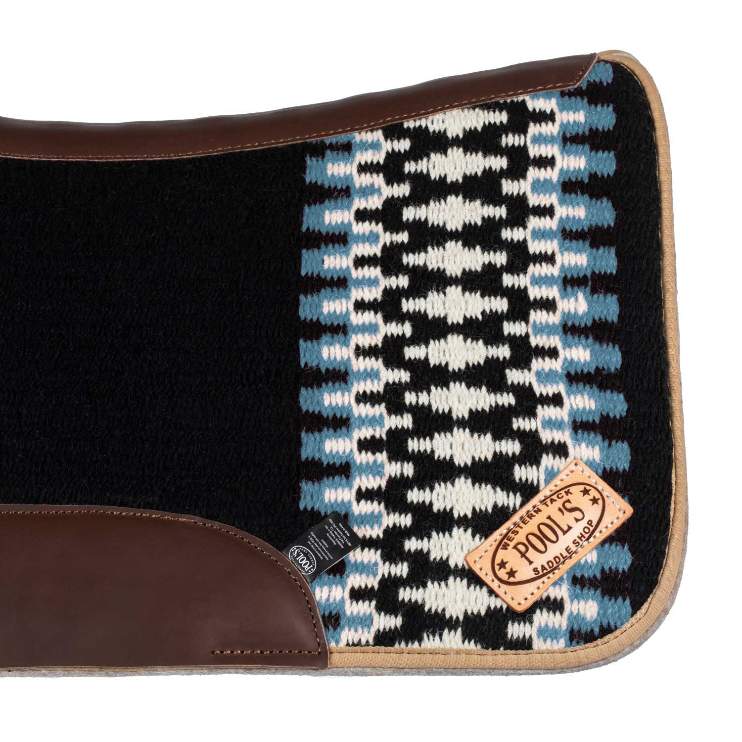 Mantilla western Pool's - Black/White/Light Blue