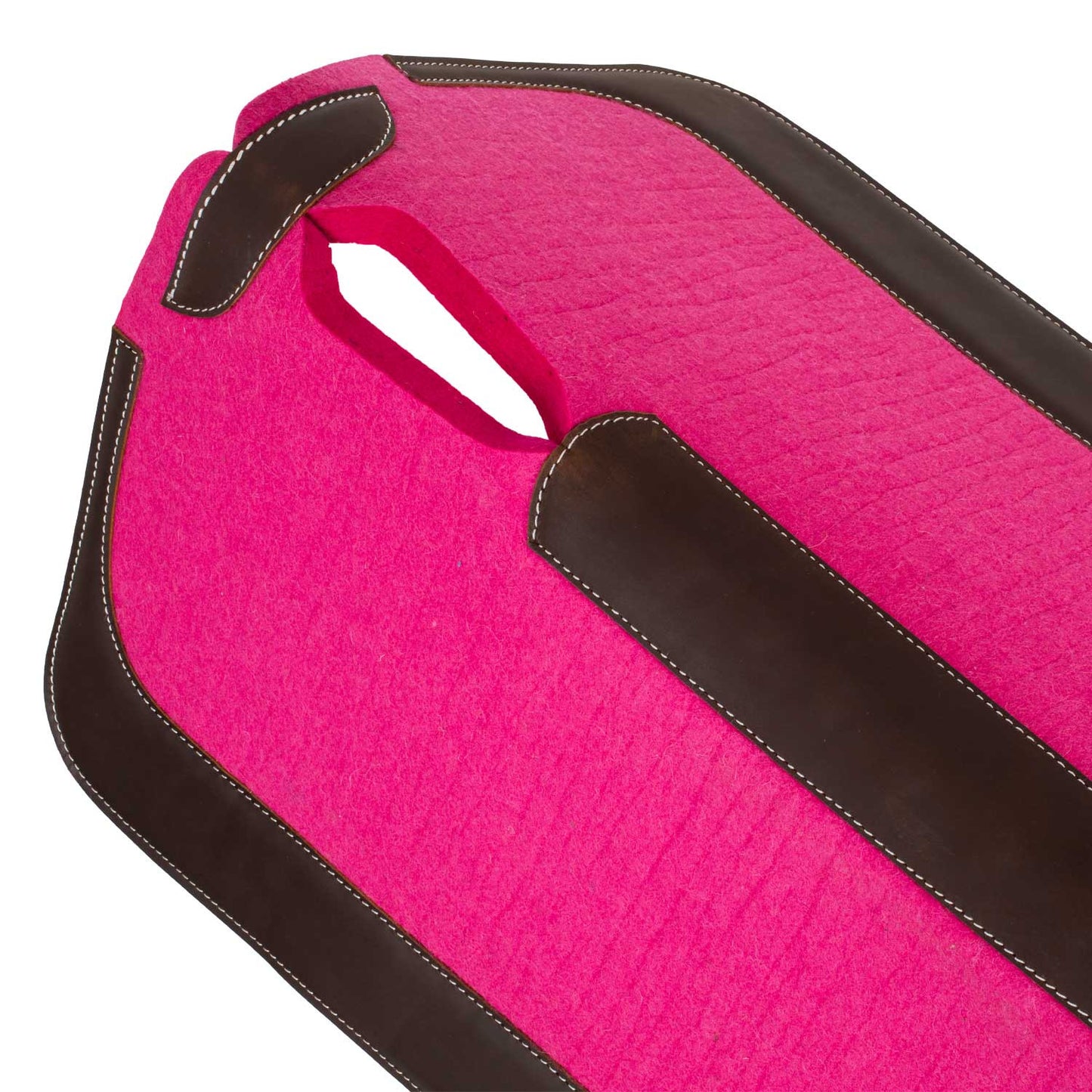 Manta western de fieltro con refuerzos de cuero 32'x32' Pool's - Fucsia