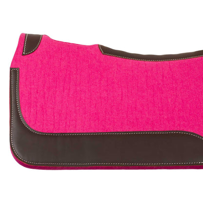 Manta western de fieltro con refuerzos de cuero 32'x32' Pool's - Fucsia