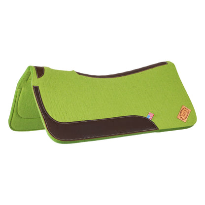 Manta western de fieltro con refuerzos de cuero 32'x32' Pool's - Lime