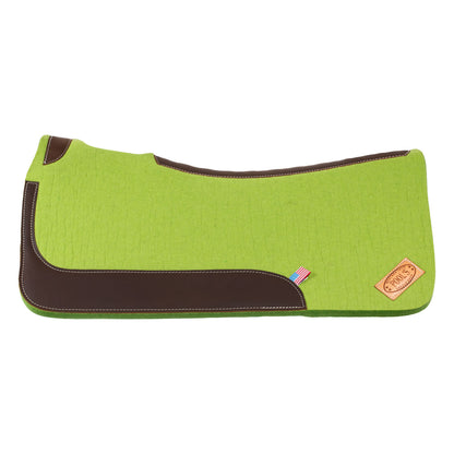 Manta western de fieltro con refuerzos de cuero 32'x32' Pool's - Lime
