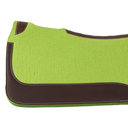 Manta western de fieltro con refuerzos de cuero 32'x32' Pool's - Lime