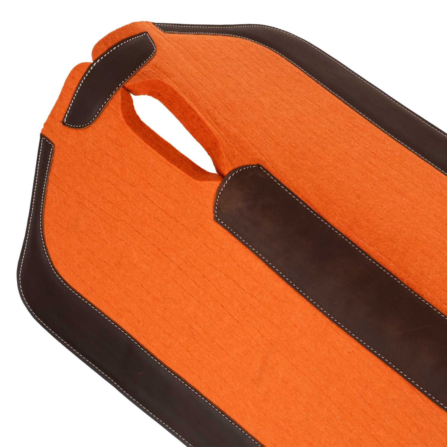 Manta western de fieltro con refuerzos de cuero 32'x32' Pool's - Naranja