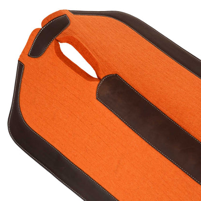 Manta western de fieltro con refuerzos de cuero 32'x32' Pool's - Naranja