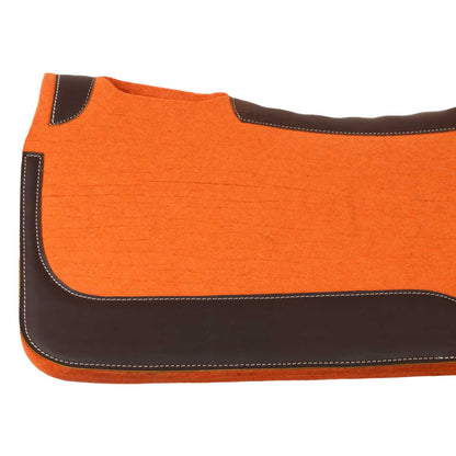 Manta western de fieltro con refuerzos de cuero 32'x32' Pool's - Naranja