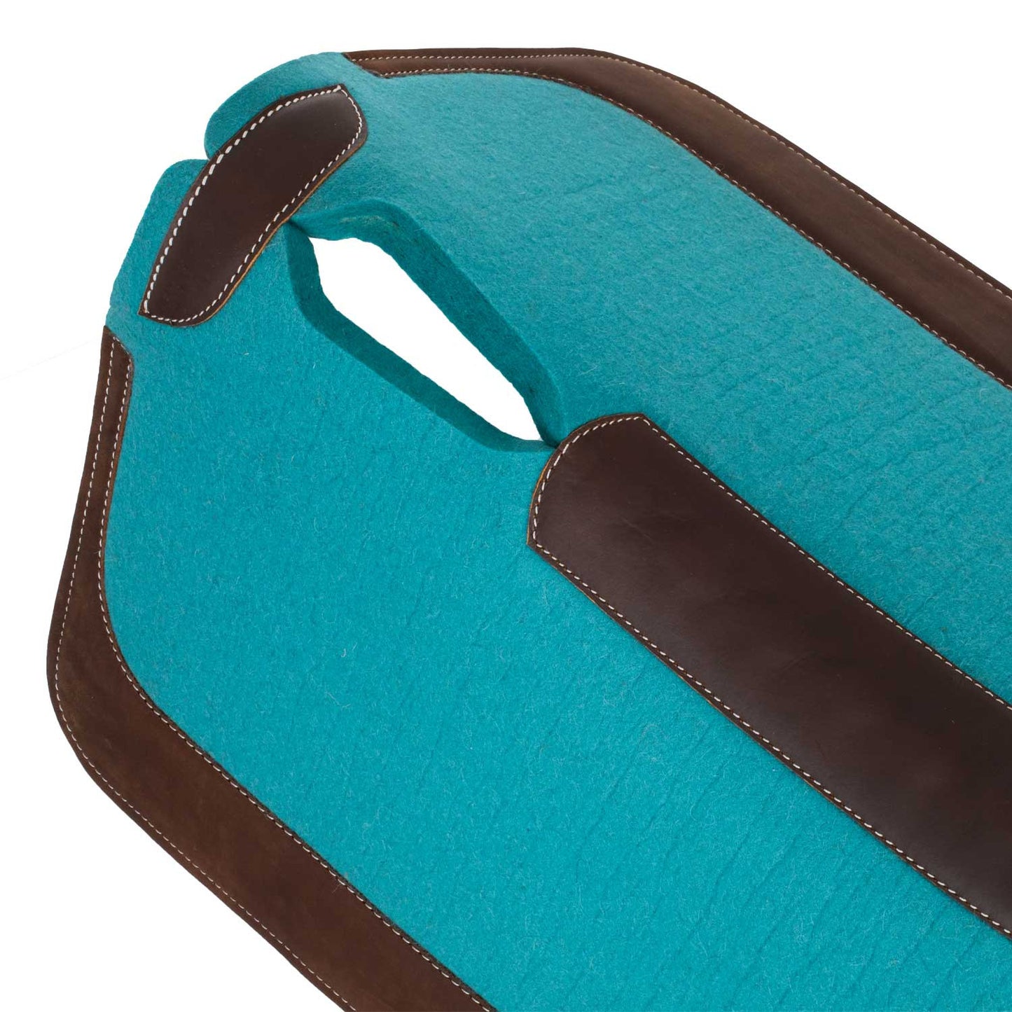 Manta western de fieltro con refuerzos de cuero 32'x32' Pool's - Turquesa