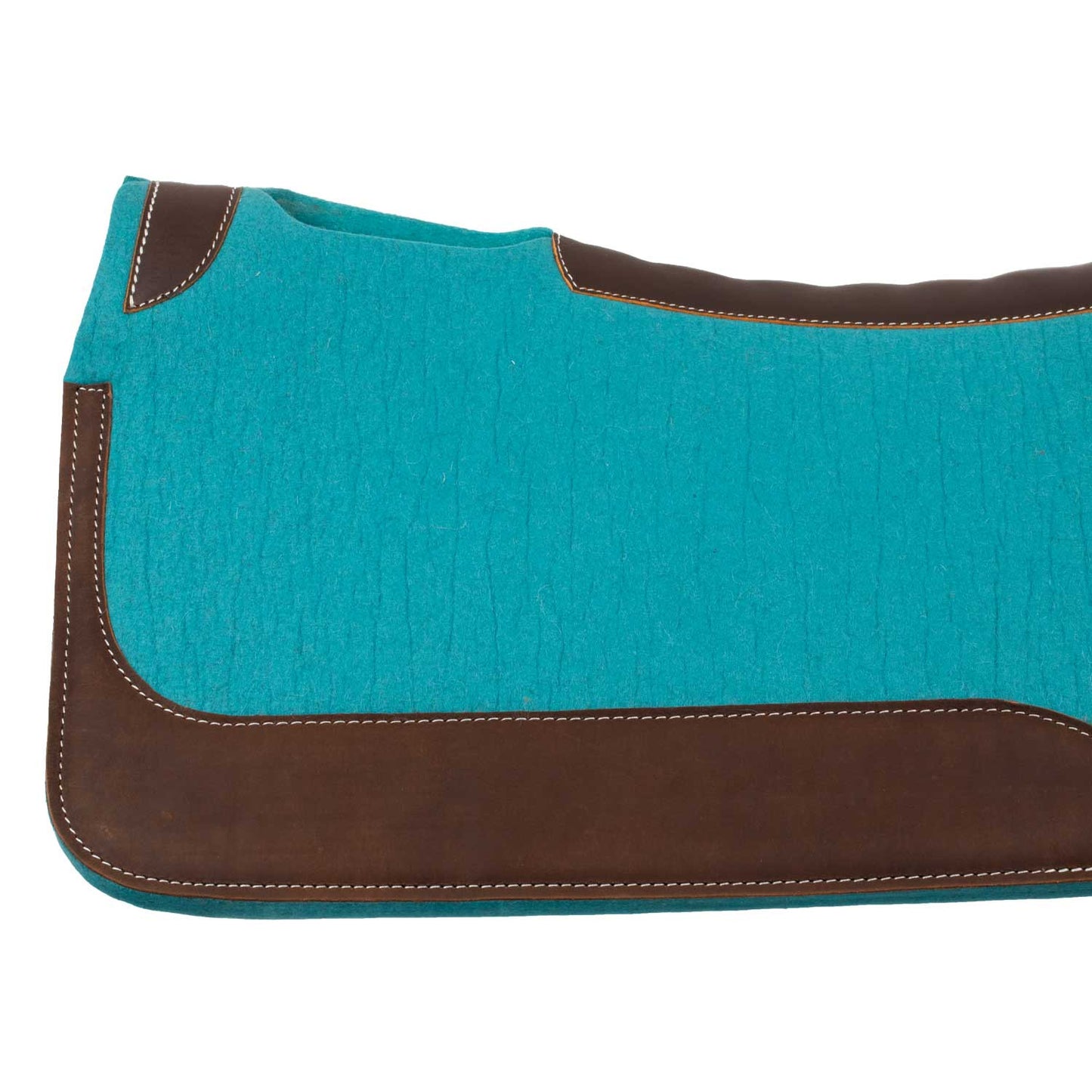 Manta western de fieltro con refuerzos de cuero 32'x32' Pool's - Turquesa