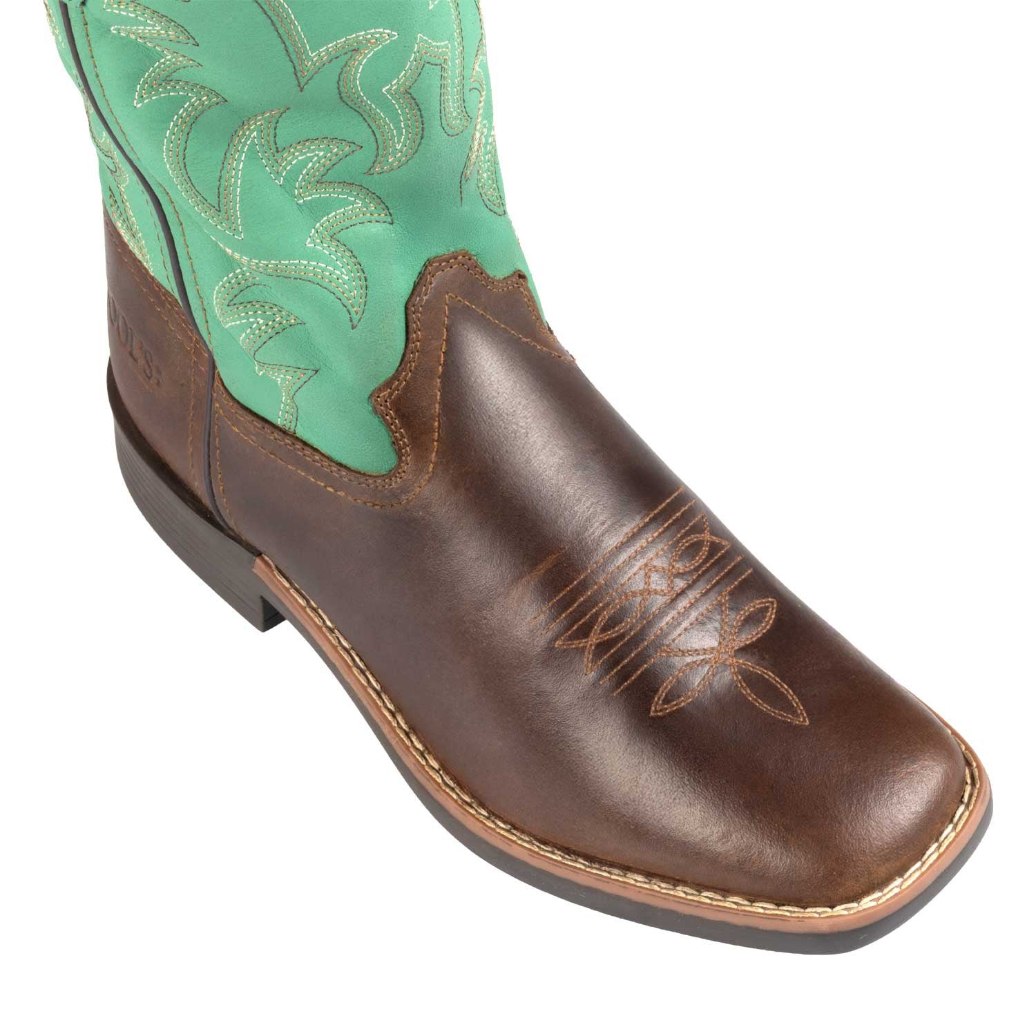 Botas western Monterey para niños Pool's - Dark Brown/Green