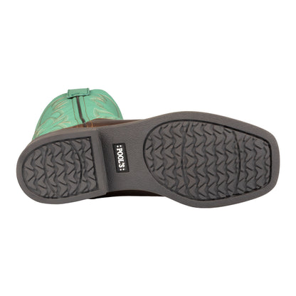 Botas western Monterey para niños Pool's - Dark Brown/Green